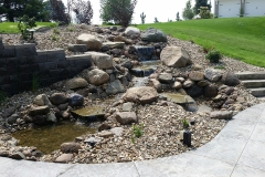 Water Feature, Retaining Wall - Turf and Landscaping, Inc