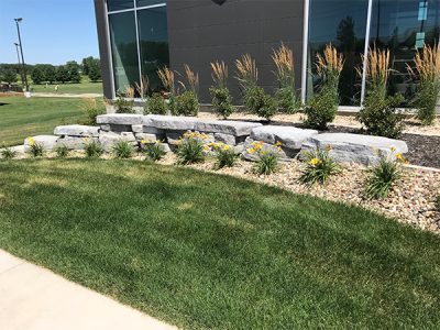 Rocks and plants included in landscape services